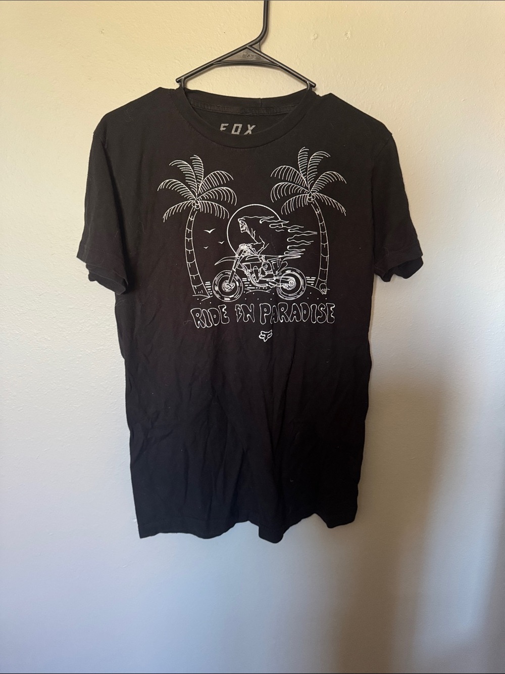 Fox Black Short Sleeve 'Ride in Paradise' Graphic Tee